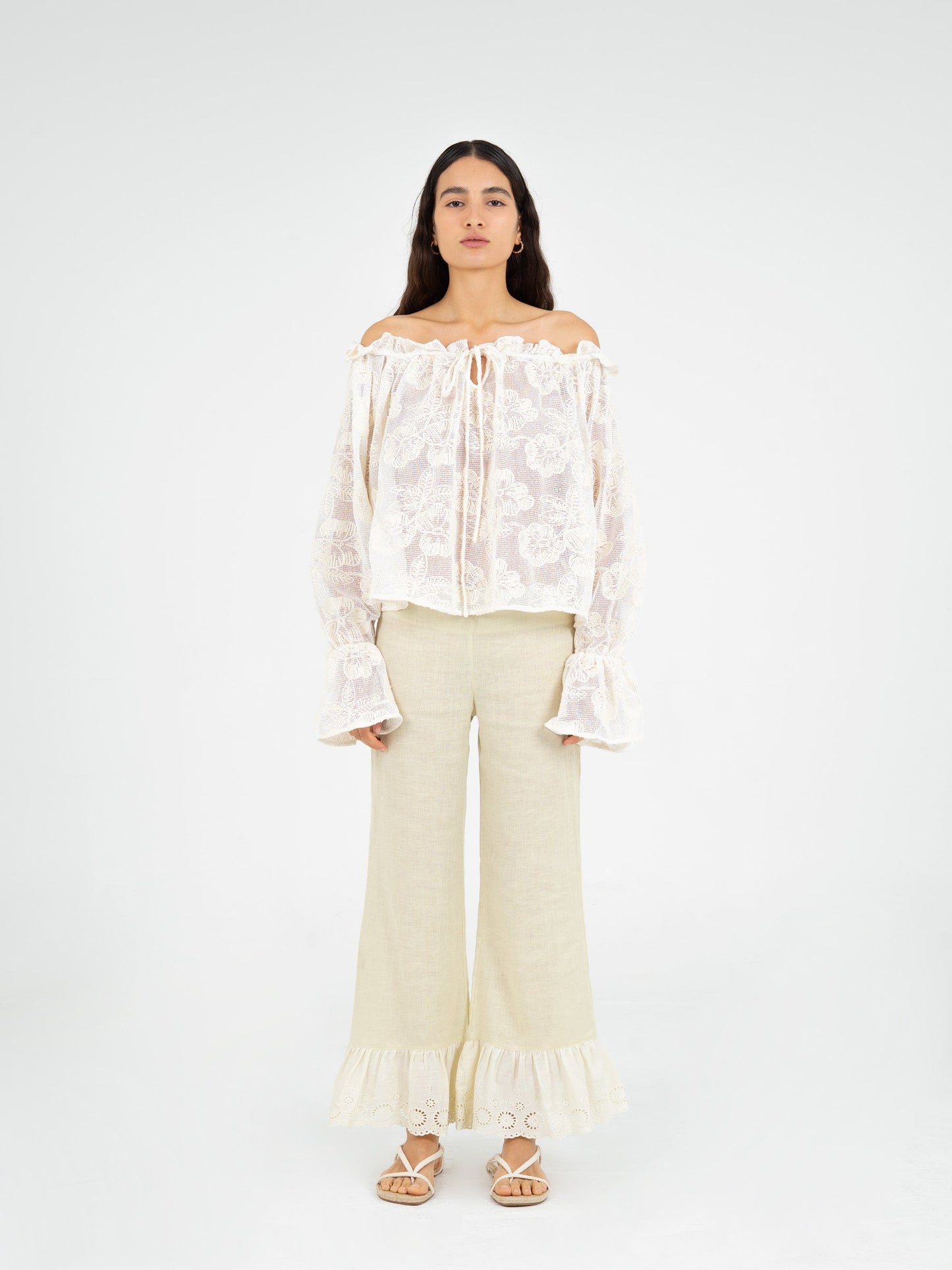 Joy Mesh White Top