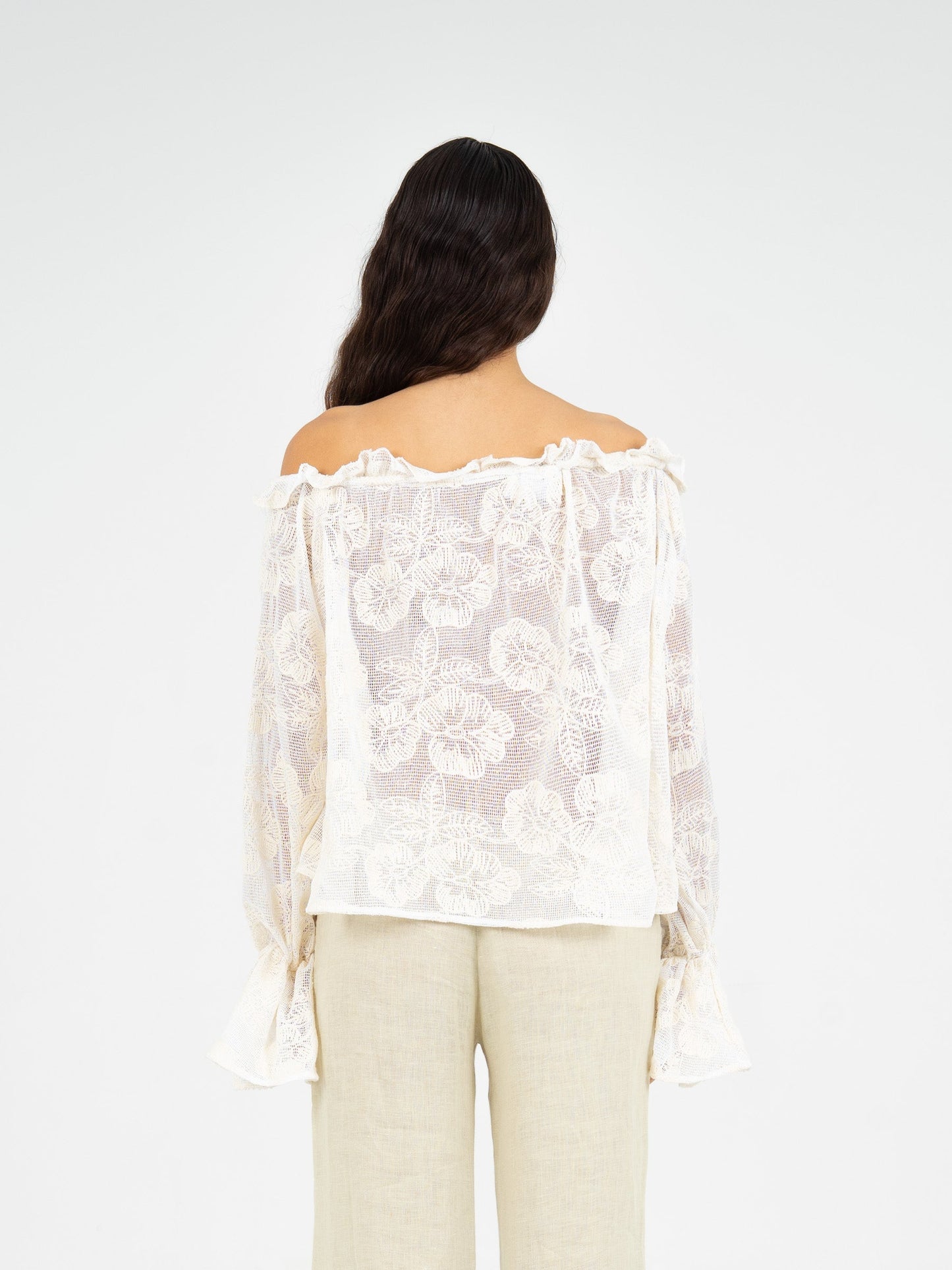 Joy Mesh White Top