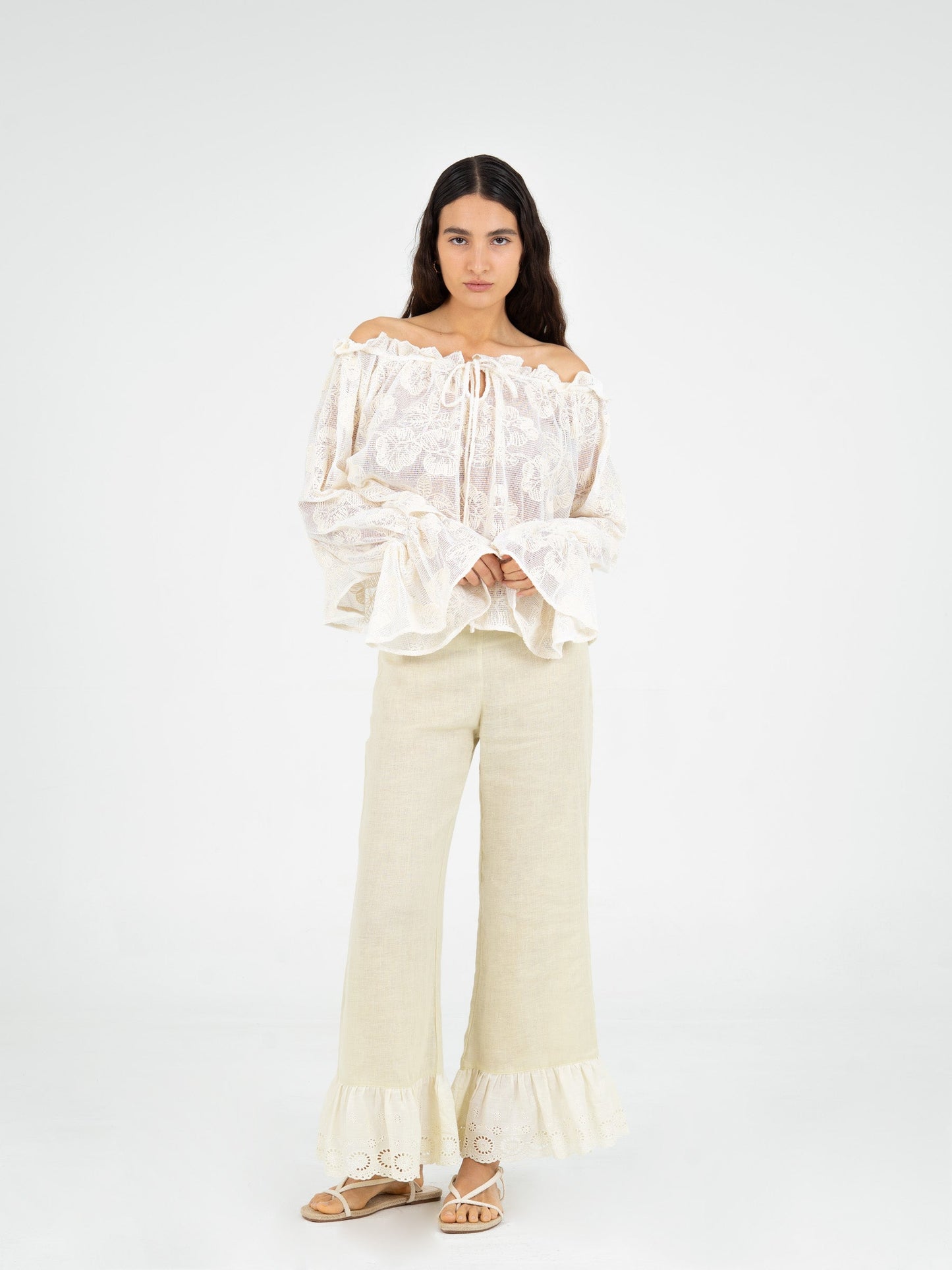 Joy Mesh White Top
