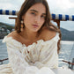 Joy Mesh White Top