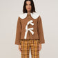 Parfum Babydoll Collar Brown Jacket
