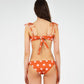 Illusion Sun-Printed Red Bikini Top