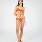 Illusion Sun-Printed Red Bikini Top