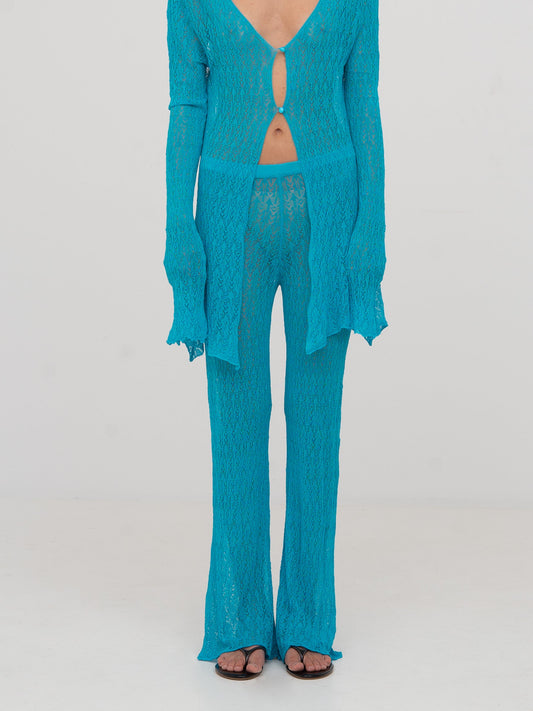 Saint Knit Blue Maxi Pants
