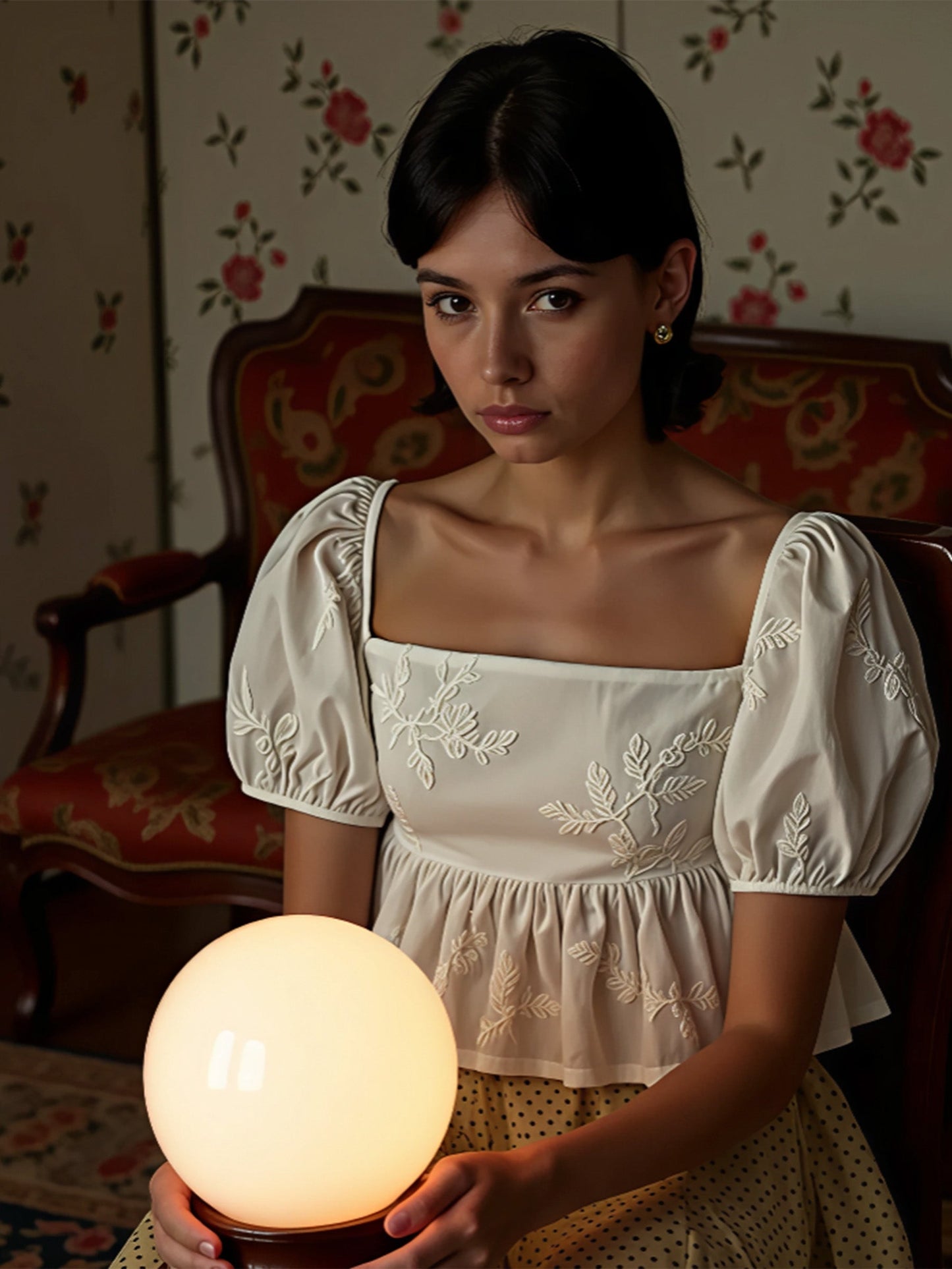 Vera Embroidered White Top