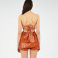 Vision Terracotta Bandana-style Print Top