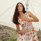 Leora Palm-Printed Dress