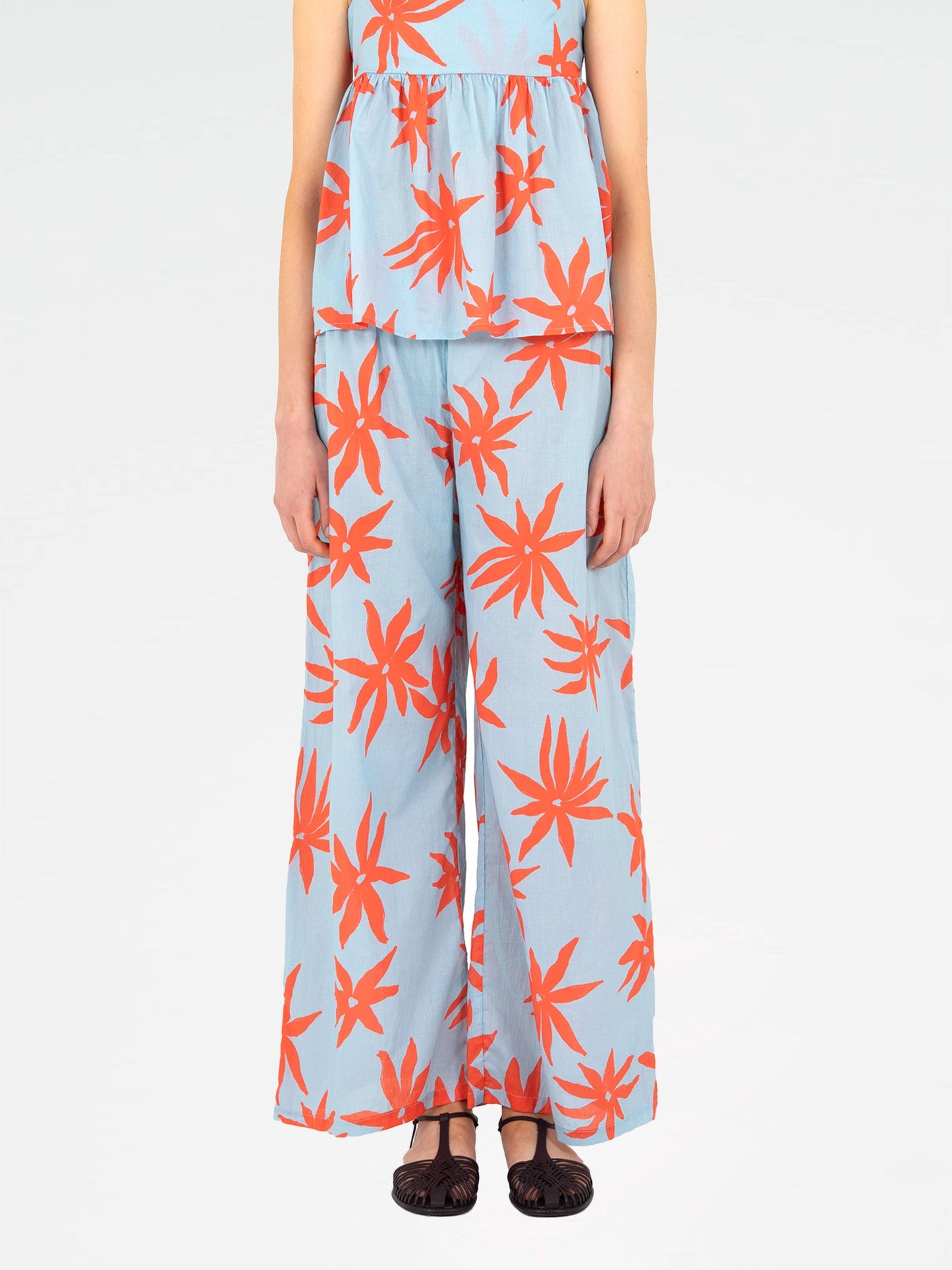 Magician Floral Print Blue Pants