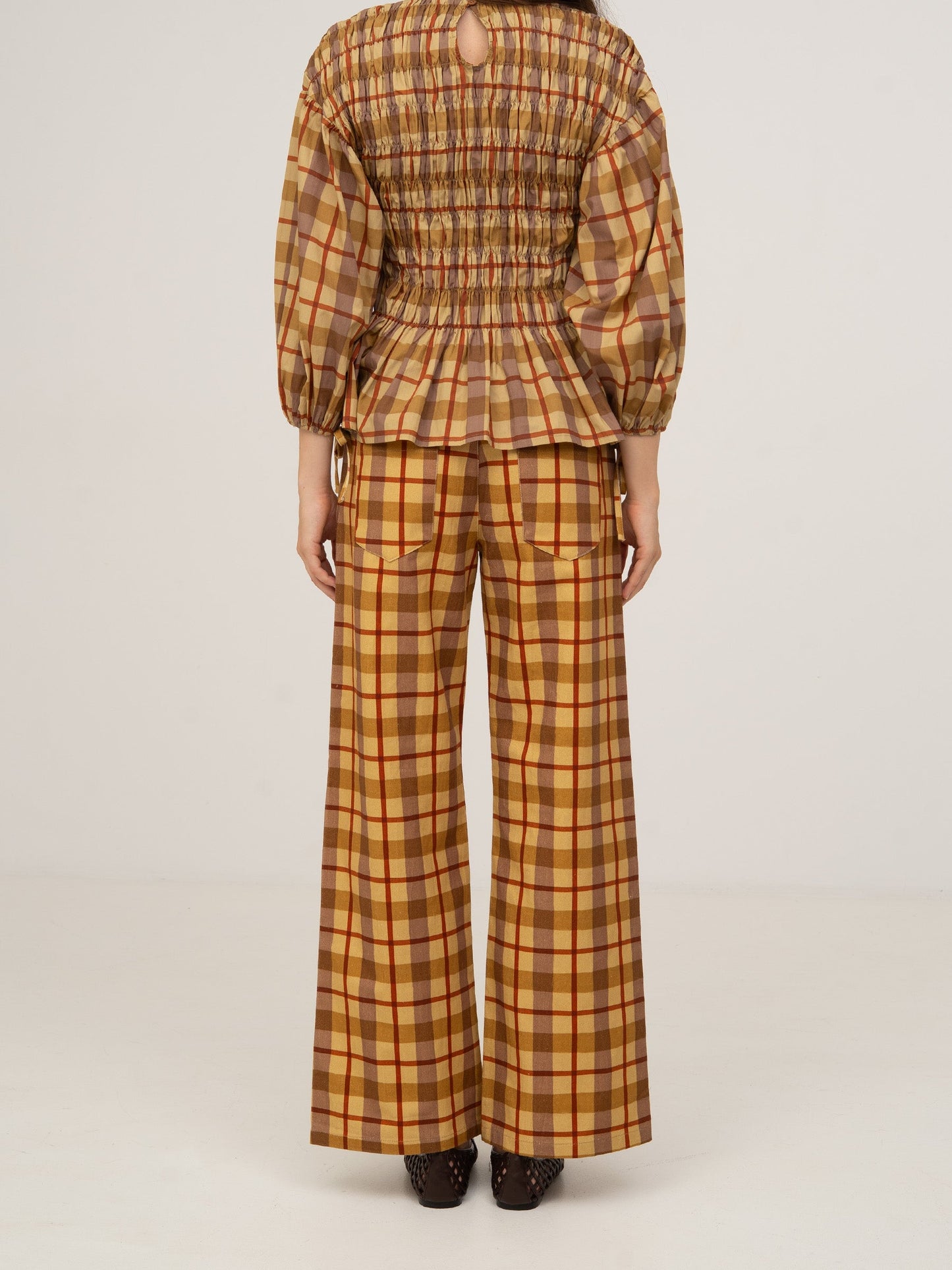 Tartine Plaid Print Jeans