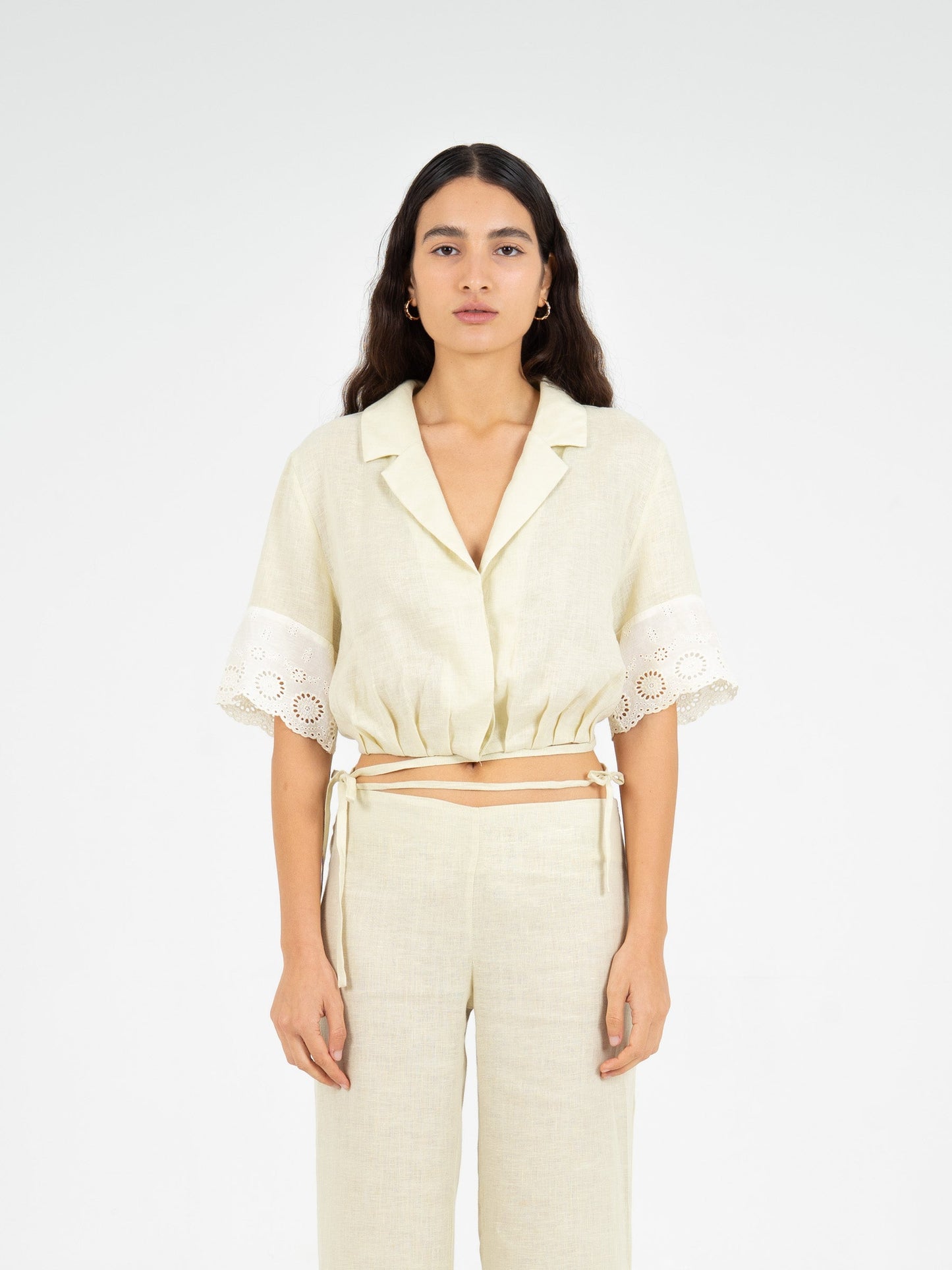 Aurora Linen Beige Top