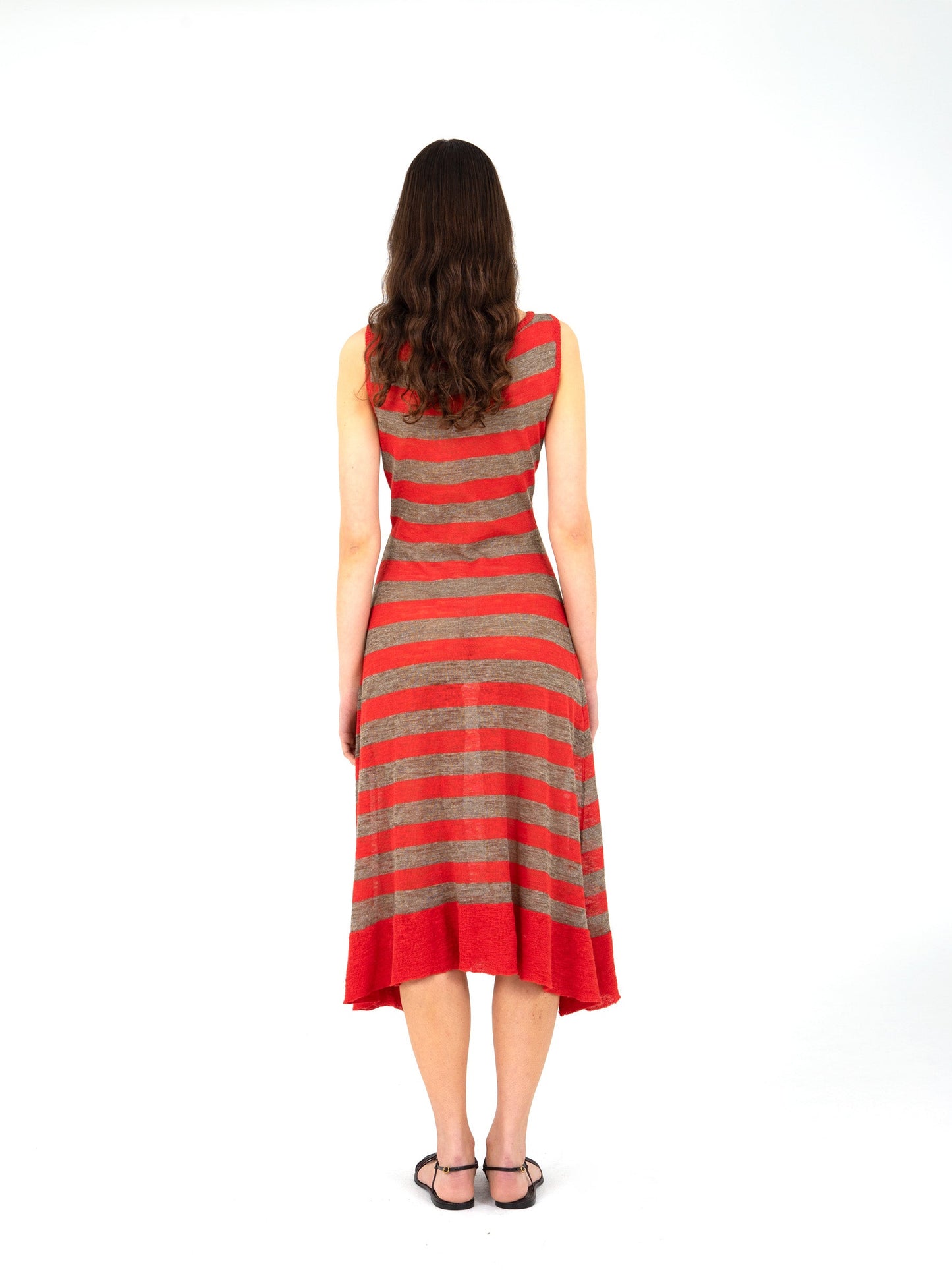 Sage Striped Knit Dress