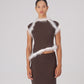 Brown Balance Feather Top