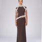 Brown Balance Feather Top