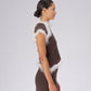 Brown Balance Feather Top