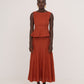 Colombina Red and Orange Striped Occasion Skirt