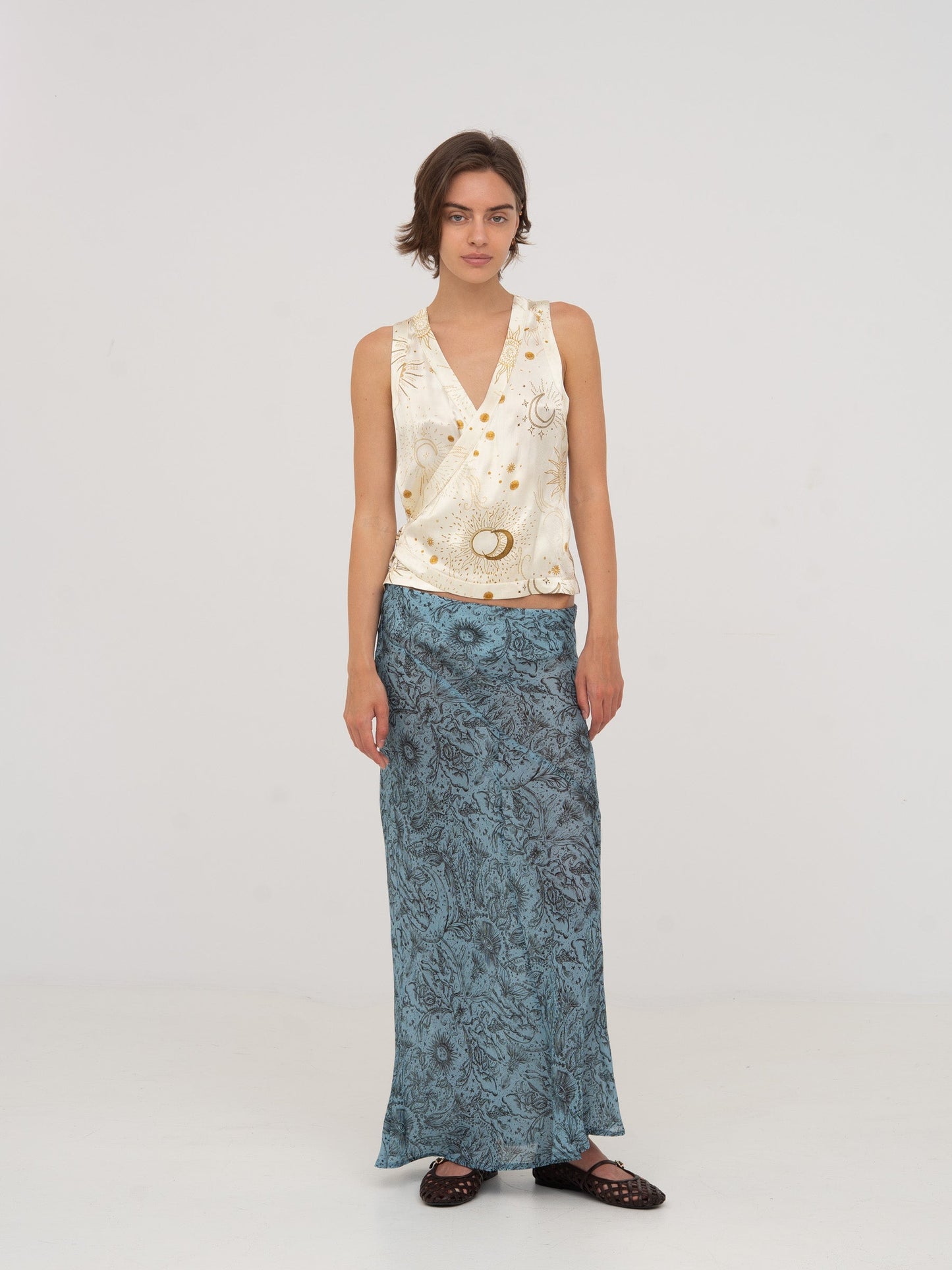 Priest Solar System-Printed Vest
