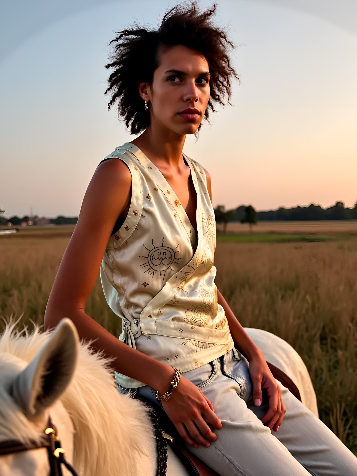 Priest Solar System-Printed Vest