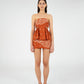 Vision Terracotta Bandana-style Print Skirt