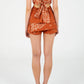 Vision Terracotta Bandana-style Print Skirt