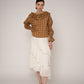 Mousse White Midi Skirt