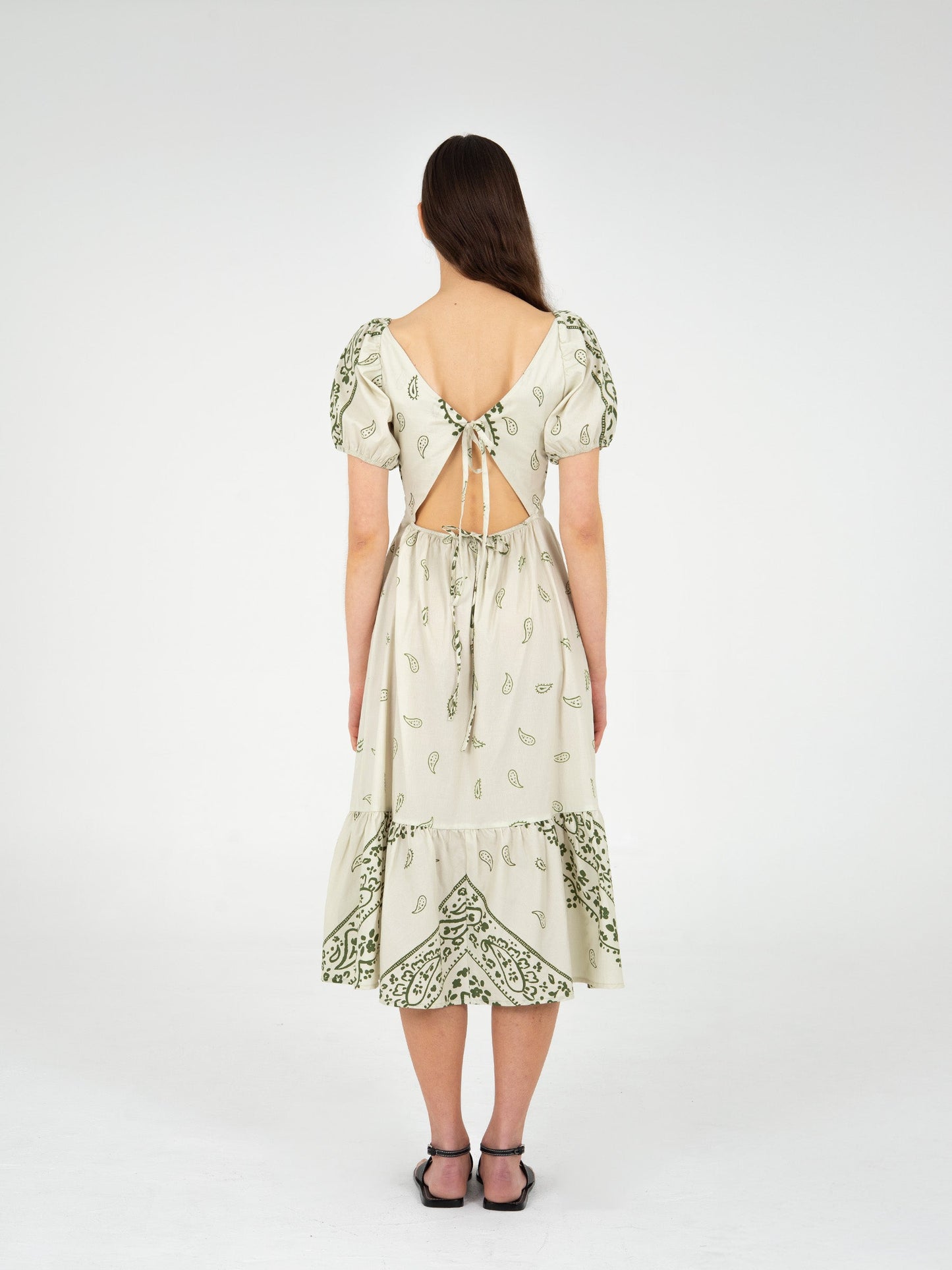 Master Green Paisley-Style Print Maxi Dress