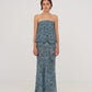 Blue Peony System-Printed Top