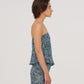 Blue Peony System-Printed Top