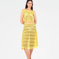 Potion Yellow Sheer Stretch Knit Dress