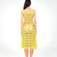 Potion Yellow Sheer Stretch Knit Dress
