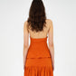 Leo Terracotta Linen Top