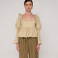 Chambre Beige Ruffle Blouse