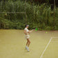 Volley Cream Wrap Mini Tennis Skirt
