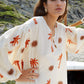 Lux Palm-Printed Maxi Dress