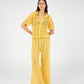 Dexter Yellow Crochet Pants