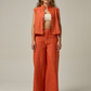 Muse Linen Vest | Deep Orange
