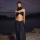 Maxi Skirt With Front Draped Detail (Limited Edition) Black - Mai 144