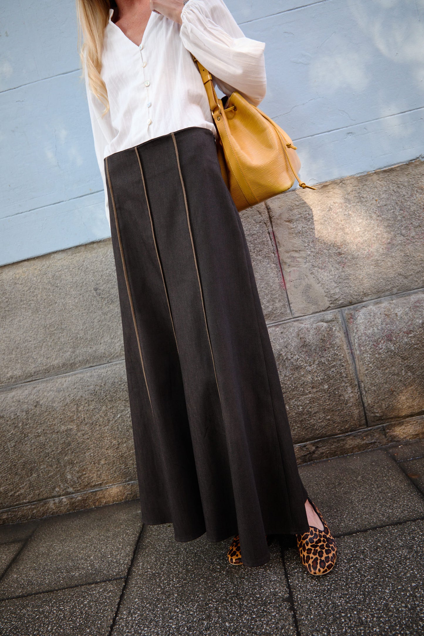 Brown Denim Skirt