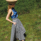 Olive Vichy Skirt Black and White