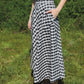 Olive Vichy Skirt Black and White
