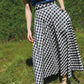 Olive Vichy Skirt Black and White