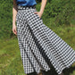 Olive Vichy Skirt Black and White