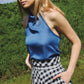 Olive Vichy Skirt Black and White
