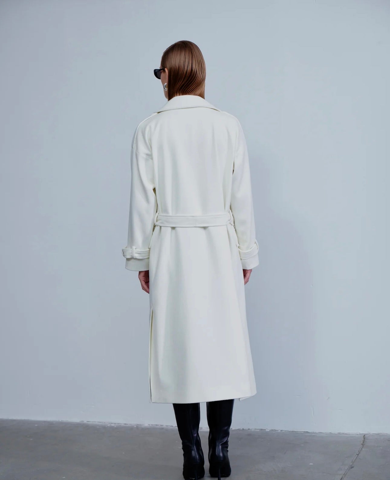 Laura Oversized Coat in Blanche