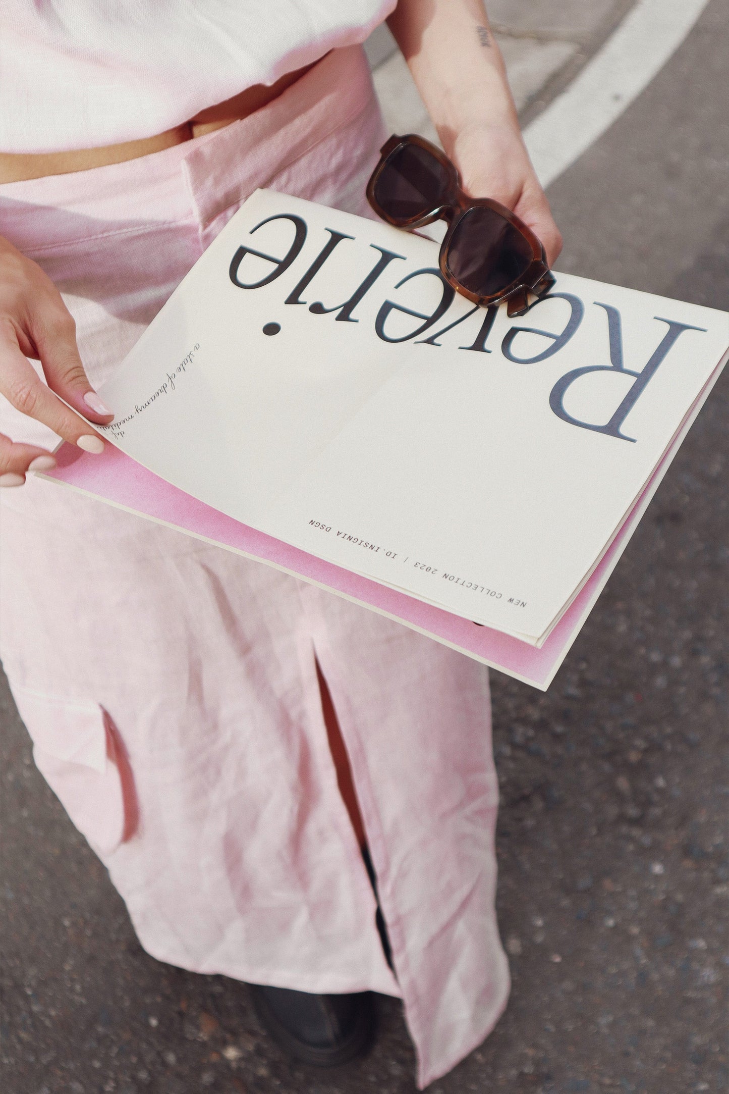 Canvas Linen Skirt | Millennial Pink