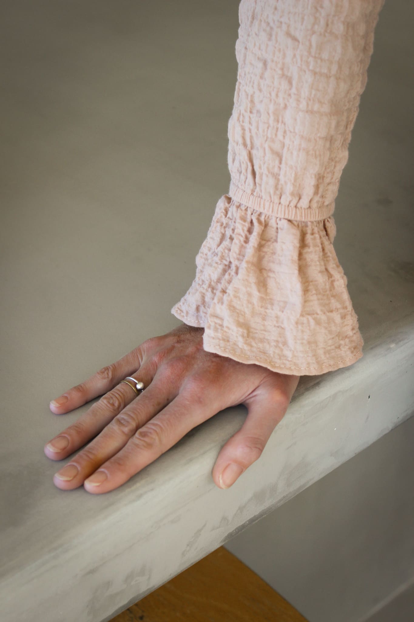 Pink Ruffle Blouse