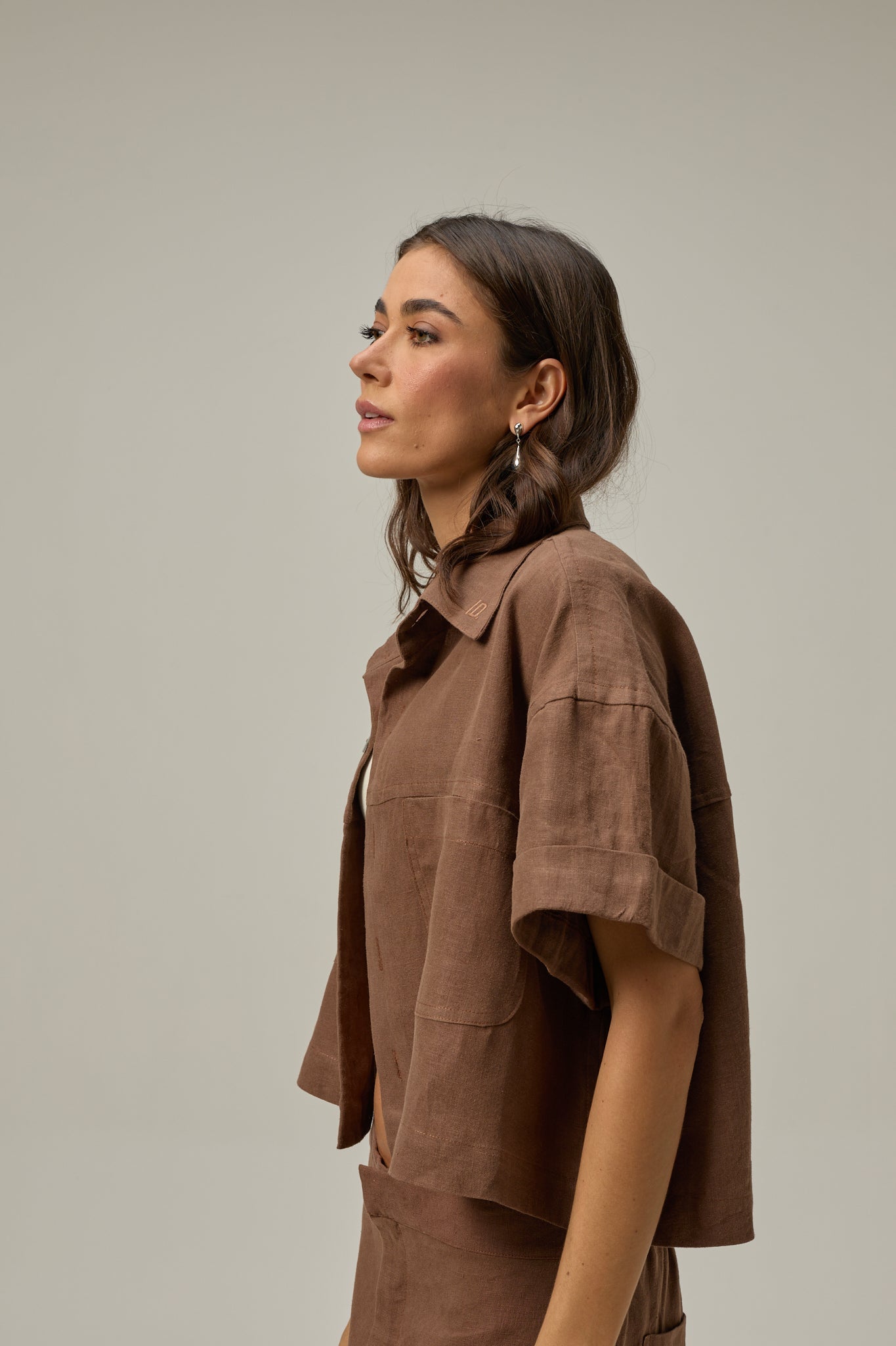 Rise Linen Shirt | Affogato Brown