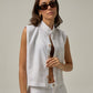 Muse Linen Vest | White