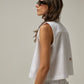 Muse Linen Vest | White