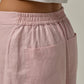 Canvas Linen Skirt | Millennial Pink