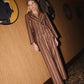 Brown Striped Velvet Pants